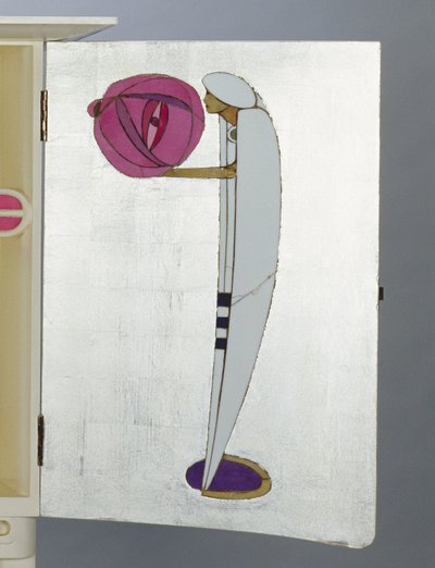 Figura en capa y turbante árabe sosteniendo una linterna de Charles Rennie Mackintosh