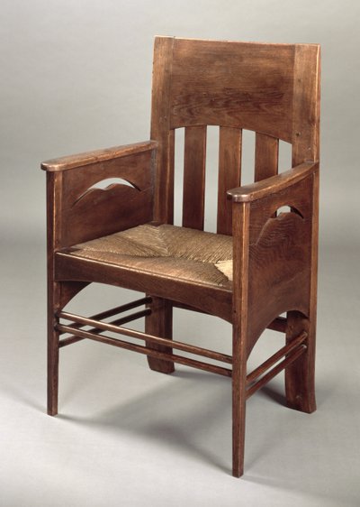 Sillón de roble, c.1897 de Charles Rennie Mackintosh