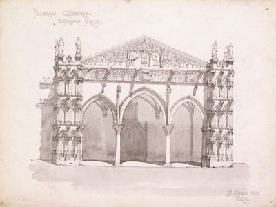 Catedral de Palermo, Estudio del pórtico de entrada de Charles Rennie Mackintosh