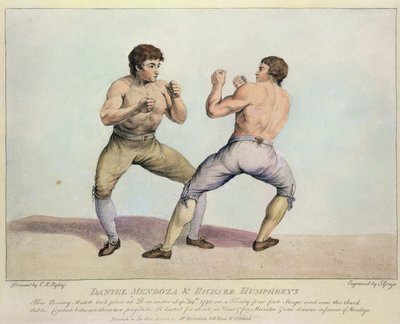 Combate de boxeo entre Daniel Mendoza y Richard Humphreys, 29 de septiembre de 1790 de Charles Reuben Ryley