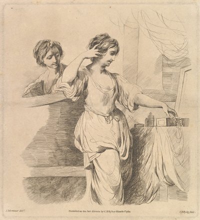 Mujer en su tocador, 1 de marzo de 1780 de Charles Reuben Ryley