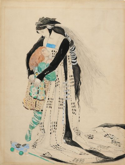 Diseño de Vestuario para la Muerte de Tintagiles, 1912 de Charles Ricketts