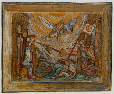 Diseño para el telón de fondo de una obra de teatro de Charles Ricketts