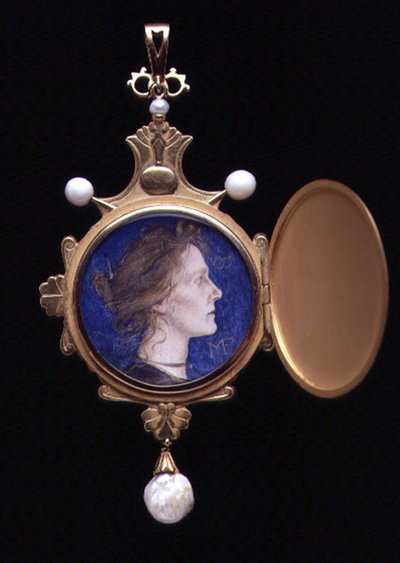 Colgante de Pegaso con miniatura de la Srta. Edith Emma Cooper (1862-1913) 1901 de Charles Ricketts