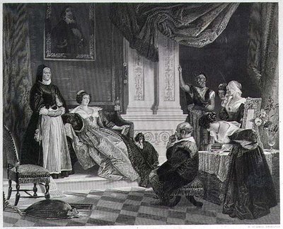 Sancho y la duquesa, grabado por R. Staines de Charles Robert (after) Leslie