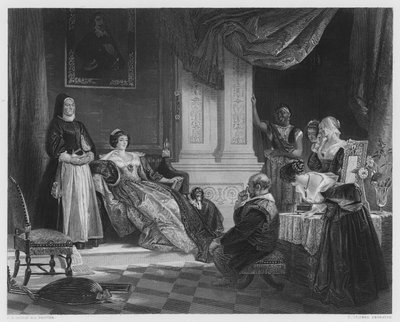 Sancho y la Duquesa, del cuadro en la Galería Vernon de Charles Robert (after) Leslie