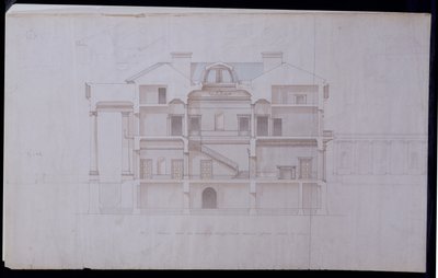 Diseños para Lough Crew House, County Meath, Irlanda, c.1825 de Charles Robert Cockerell