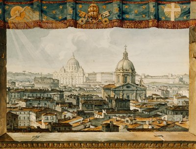 Roma desde la Trinità dei Monti de Charles Robert Cockerell