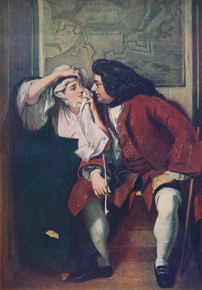 Una escena de Tristram Shandy, Tío Toby y la viuda Wadman, 1829-30, c. 1915 de Charles Robert Leslie
