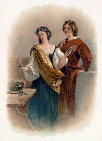 Florizel y Perdita de Cuento de invierno de Charles Robert Leslie