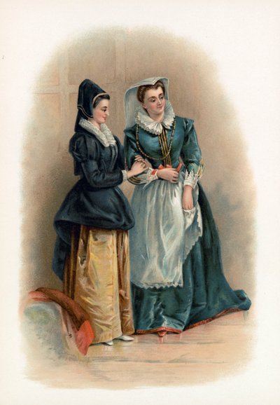 Señora Page y Señora Ford de Las alegres comadres de Windsor de Charles Robert Leslie
