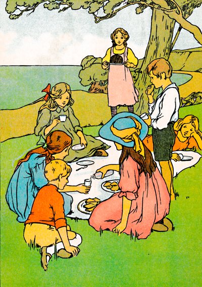 Una cena de Navidad en Nueva Zelanda, 1912 de Charles Robinson