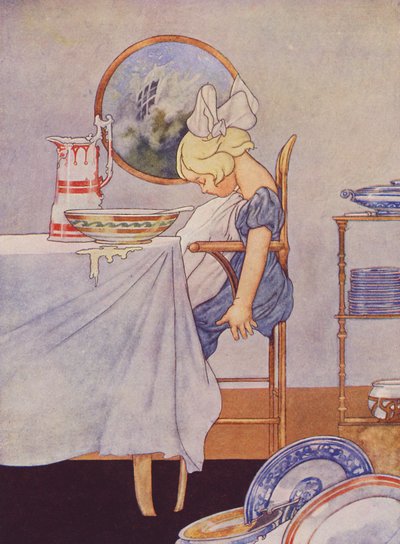 Después de cenar descansa un poco (litografía en color) de Charles Robinson