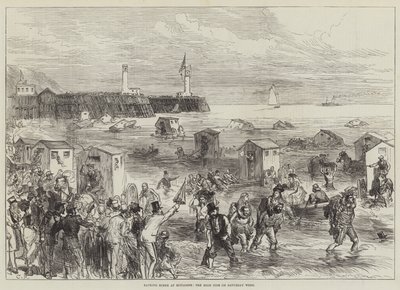 Escena de baño en Boulogne, la marea alta el sábado pasado de Sir John Charles Robinson