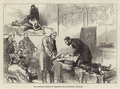 El método del Dr. Howard para tratar a los aparentemente ahogados de Sir John Charles Robinson