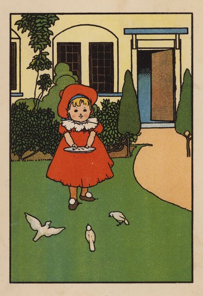 Ilustración para Babes and Birds (litografía en color) de Charles Robinson