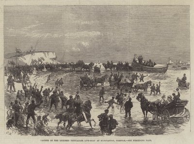Lanzamiento del bote salvavidas de los taberneros con licencia en Hunstanton, Norfolk de Sir John Charles Robinson