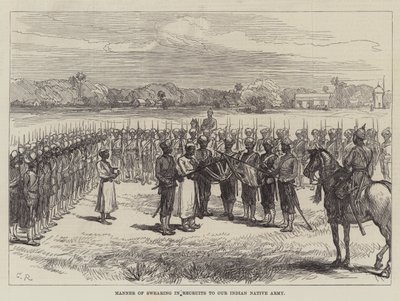 Manera de jurar a los reclutas de nuestro ejército nativo indio de Sir John Charles Robinson