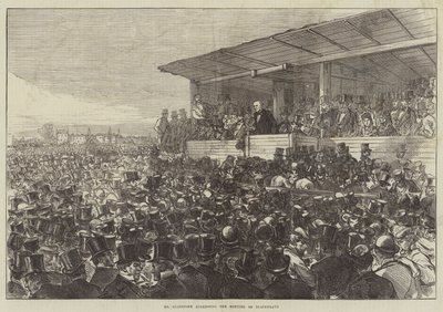 El Sr. Gladstone dirigiéndose a la reunión en Blackheath de Sir John Charles Robinson