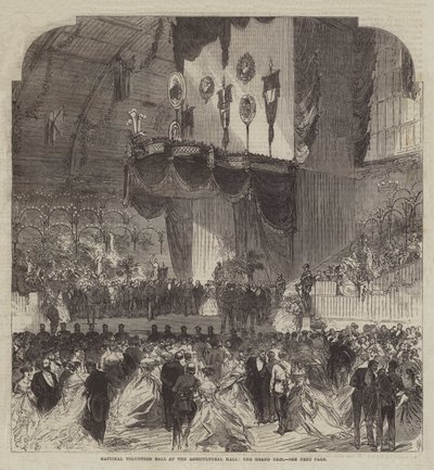 Baile Nacional de Voluntarios en el Agricultural Hall, el Gran Estrado de Sir John Charles Robinson