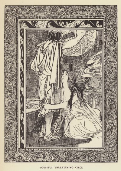 Odiseo amenazando a Circe de Sir John Charles Robinson
