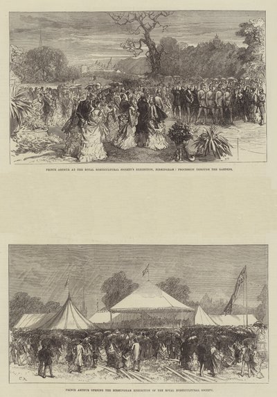 El príncipe Arturo en la Exposición de la Sociedad Real de Horticultura en Birmingham de Sir John Charles Robinson