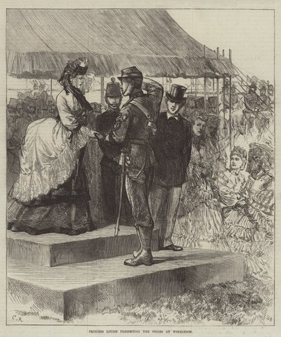 La Princesa Louise entregando los premios en Wimbledon de Sir John Charles Robinson