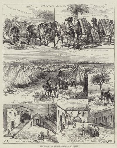 Bocetos de la Ocupación Británica de Chipre de Sir John Charles Robinson