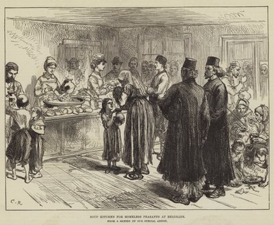 Cocina de sopa para campesinos sin hogar en Belgrado de Sir John Charles Robinson