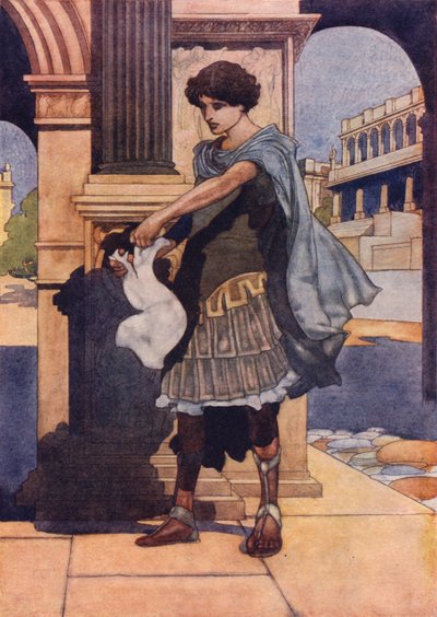 San Jorge rompiendo el documento en pedazos de Charles Robinson