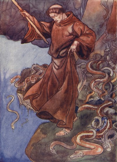 San Patricio liberando a Irlanda de las serpientes de Charles Robinson