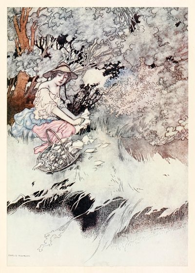 "Romper papeles, romper anillos entre dos" de "La queja de un amante" en Las canciones y sonetos de William Shakespeare de Charles Robinson
