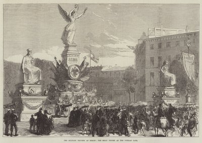 El triunfo militar en Berlín, el trofeo de Sedán en la Puerta de Potsdam de Sir John Charles Robinson