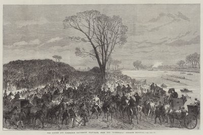 La carrera de botes de las universidades de Oxford y Cambridge, desde las dunas, frente a Chiswick de Sir John Charles Robinson