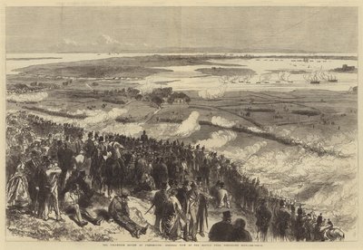 La Revisión de Voluntarios en Portsmouth, Vista General de la Batalla desde Portsdown Hill de Sir John Charles Robinson