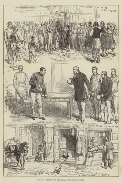 La Guerra, Bocetos en Belgrado de Sir John Charles Robinson