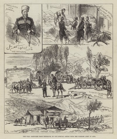 La guerra, bocetos de Erzeroum de Sir John Charles Robinson
