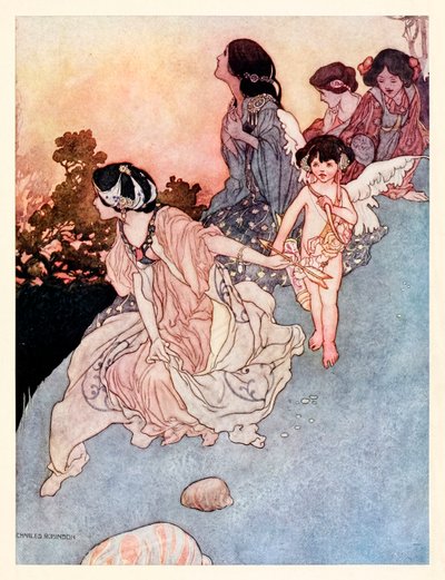 "Estos amantes lloran ¡Oh! ¡Oh! ¡Mueren!" de "Invierno" en Las canciones y sonetos de William Shakespeare de Charles Robinson