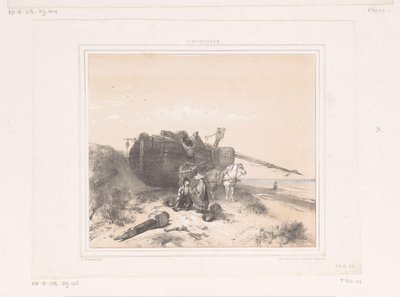 Barco en la playa de Charles Rochussen