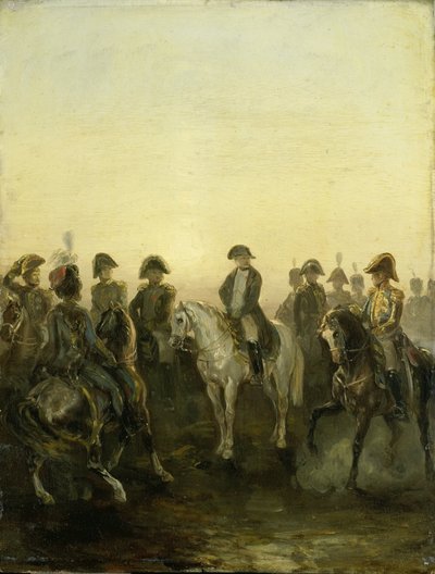 Napoleón con su Estado Mayor de Charles Rochussen