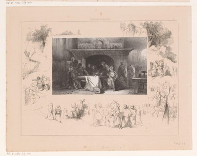 Caballeros alrededor de una mesa de Charles Rochussen