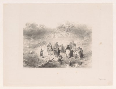 Jinetes en el paisaje de dunas de Charles Rochussen