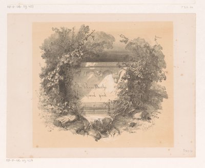 Título en la pared en paisaje Página de título para: Jacques Collin de Plancy, La Reine Berthe au grand pied, 1842 de Charles Rochussen