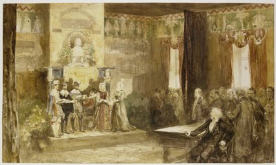 Celebración de Vondel en el Muiderslot, 1867 de Charles Rochussen