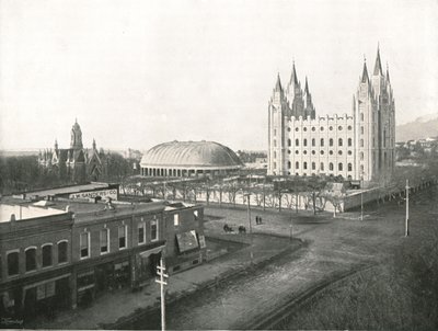 El Salón de Asambleas, Tabernáculo y Templo Mormón, Salt Lake City, EE.UU., 1895 de Charles Roscoe Savage