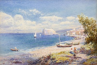 Bahía de Nápoles (acuarela) de Charles Rowbotham