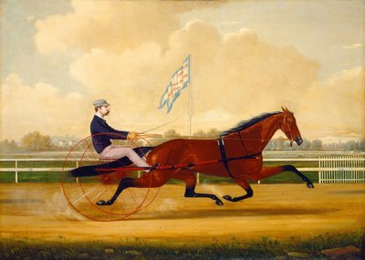 Budd Doble conduciendo a Goldsmith Maid en Belmont Driving Park de Charles S. Humphreys