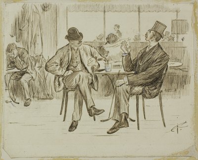 Escena de café de Charles Samuel Keene