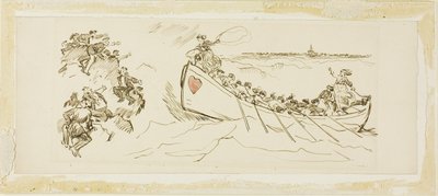 Bote salvavidas lleno de mujeres de Charles Samuel Keene