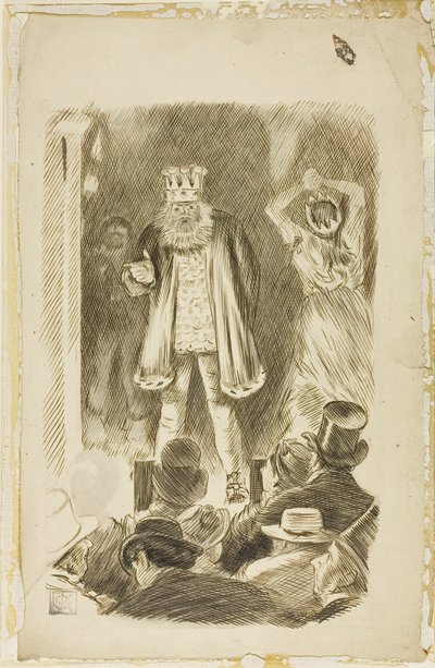 Lord Salisbury dirigiéndose a una reunión de Charles Samuel Keene